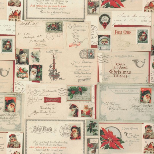 Christmas Postcard Collage Paper ~ Kartos Italy
